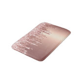 Elegant, stijlvol roos goudglitterdruppels badmat (Gekanteld)
