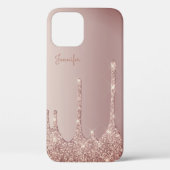 Elegant, stijlvol roos goudglitterdruppels Case-Mate iPhone case (Achterkant)