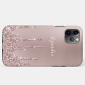 Elegant, stijlvol roos goudglitterdruppels Case-Mate iPhone case (Achterkant (horizontaal))