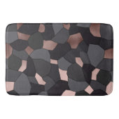 Elegant stijlvol roos goudgrijs en zwart mozaïek badmat (Voorkant)