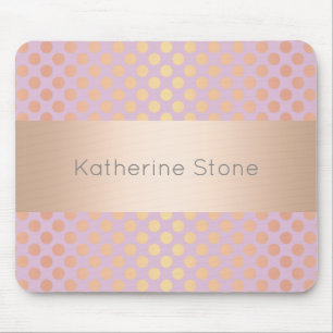 Elegant stijlvol roos goudpokken roze muismat