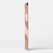 Elegant stijlvol roos goudroze zwart Case-Mate iPhone case (Achterkant / Rechts)