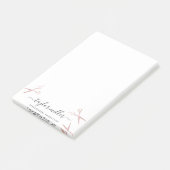 Elegant stijlvol roos goudschaar post-it® notes (Schuin)