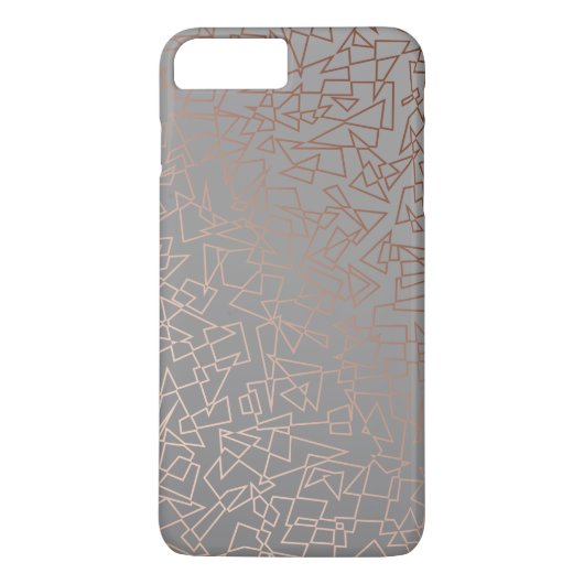 Elegant stijlvol roos goudvormig patroon grijs Case-Mate iPhone case (Achterkant)