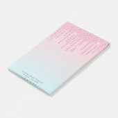 Elegant, stijlvol, roze en blauwe diamanten post-it® notes (Schuin)