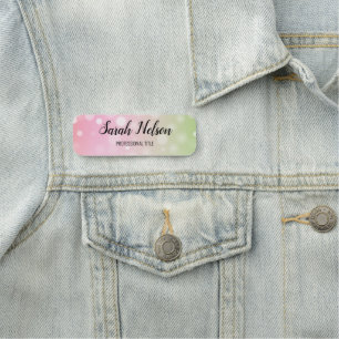 Elegant stijlvol roze label naamplaatje