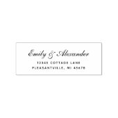 Elegant stijlvol script bruiloft Return-adres Rubberstempel (Afrduk)