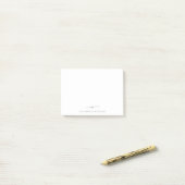 Elegant Stijlvol Script Zilvergrijs Monogram Kanto Post-it® Notes (Op bureau)