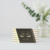 Elegant stijlvol, stijlvol, gestreept, Faux Lashes Visitekaartje (Staand voorkant)
