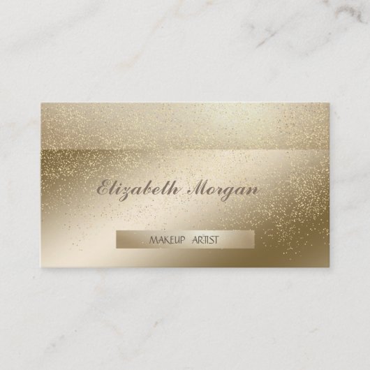 Elegant stijlvol, striped, Gold Confetti Visitekaartje (Voorkant)