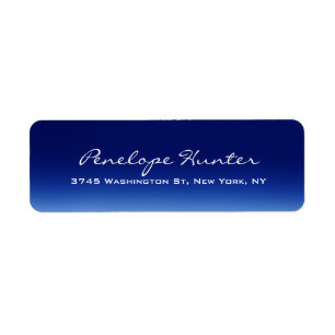 Elegant stijlvol trendy blauw handschrift script etiket