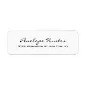 Elegant Stijlvol Trendy Modern Handschrift Script Etiket (Voorkant)