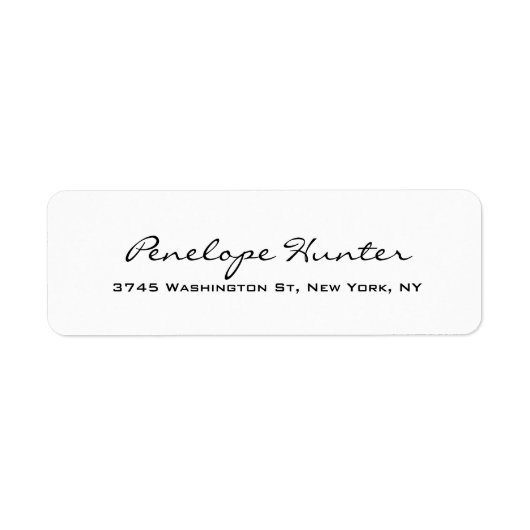 Elegant Stijlvol Trendy Modern Handschrift Script Etiket (Voorkant)