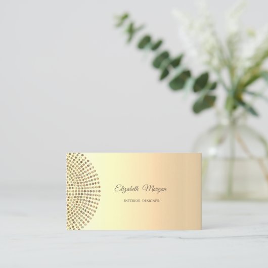 Elegant stijlvol Trendy Professional, Gold Stippen Visitekaartje (Staand voorkant)