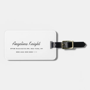 Elegant stijlvol, uniek handschrift bagagelabel