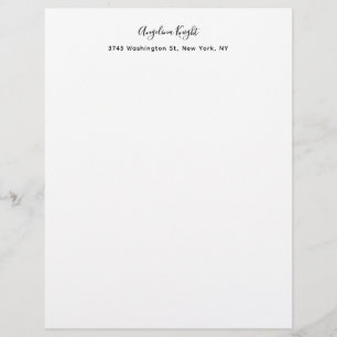 Elegant stijlvol, uniek handschrift briefhoofd