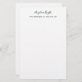Elegant stijlvol, uniek handschrift briefpapier (Voorkant / Achterkant)