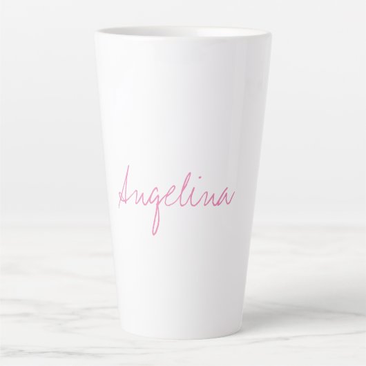 Elegant stijlvol, uniek handschrift latte mok (Voorkant)