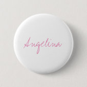 Elegant stijlvol, uniek handschrift ronde button 5,7 cm (Voorkant)