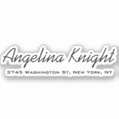 Elegant stijlvol, uniek handschrift sticker (Voorkant)