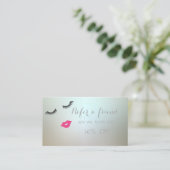 Elegant, Stijlvol, Wimpers, Lippen Referralkaart Aanbevelingskaartje (Staand voorkant)