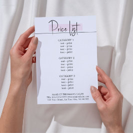 Elegant Stijlvol Wit Rose Beauty Menu