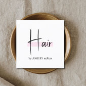 Elegant Stijlvol Wit Rose Hair Salon Vierkante Visitekaartje