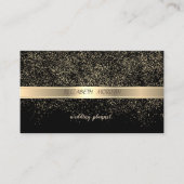 Elegant stijlvol, zwart, gouden Confetti Visitekaartje (Voorkant)