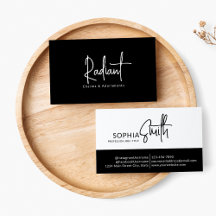 Elegant Stijlvol Zwart-Wit Minimalistisch Script