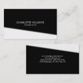 Elegant stijlvol zwart-wit Professional Visitekaartje (Voorkant / Achterkant)