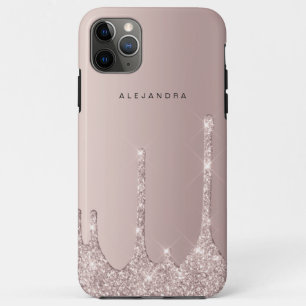 Elegant stijlvolle champagne glitter druppelt op iPhone 11 pro max hoesje