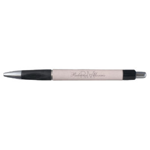 Elegant, stijlvolle chic monogram, naam parelroze pen