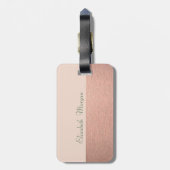 Elegant Stijlvolle Chic Waterverf Cactus Bagagelabel (Achterkant verticaal)