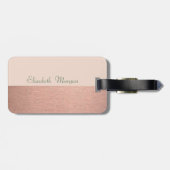 Elegant Stijlvolle Chic Waterverf Cactus Bagagelabel (Achterkant horizontaal)