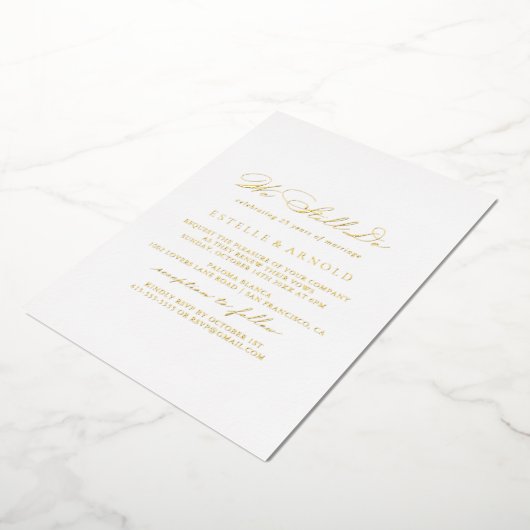 Elegant stijlvolle kalligrafie die we nog steeds g folie uitnodiging (Gedraaid)