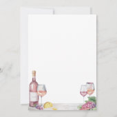 Elegant Stijlvolle Wijnproeverij Feestje Kaart (Achterkant)