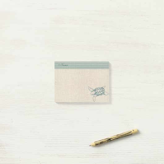 Elegant stijlvolle zee schildpad op maat post-it® notes (Op bureau)