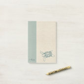 Elegant stijlvolle zee schildpad op maat post-it® notes (Op bureau)