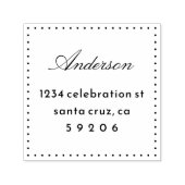 Elegant Stippen Script Achternaam Retouradres Zelfinktende Stempel (Design)