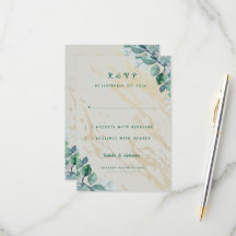 Elegant Stof Groen Eucalyptus & Goud Marmer