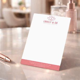 Elegant Stof Roze & Ivoor Salon Schoonheid Post-it® Notes