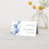 Elegant Stofblauw Transparant Bruiloftsbloem (Achterkant)