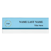 Elegant Stofblauw Witte Magneet met Eigen Logo
