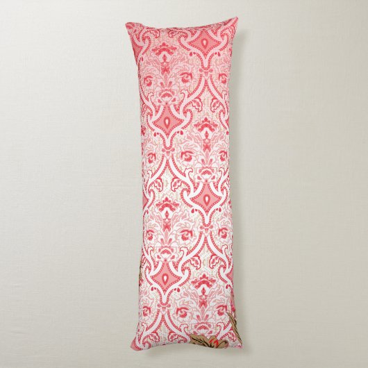 Elegant stoffenontwerp met ingewikkelde bloemen p lichaamskussen (Achterkant (Verticaal))