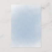 Elegant stoffig blauw goud informatiekaartje (Achterkant)