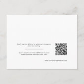 Elegant Stoffig Blauw Moderne Huwelijksdetails QR Informatiekaartje (Achterkant)