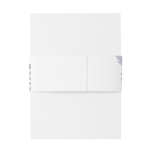 Elegant Stoffig Blauw Waterverf Hydrangeas Bruilof Uitnodigingen Wikkel (Achterkant Voorbeeld)