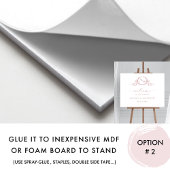 Elegant stoffig Roos Monogram bruiloft welkom teke Poster