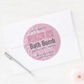Elegant Stoffig Roos Roze Bloemen Bad Bomb Label (Envelop)
