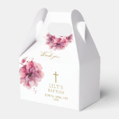 Elegant stoffig Roos Waterverf Bloemendoop Bedankdoosjes (Achterkant)